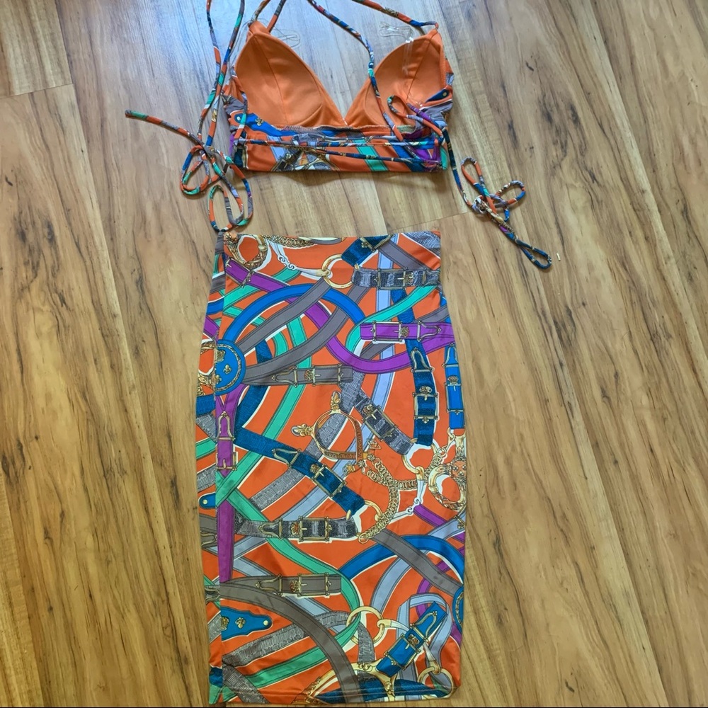 Wow Couture 2 Piece Bikini Top and Skirt - Picture 9 of 14